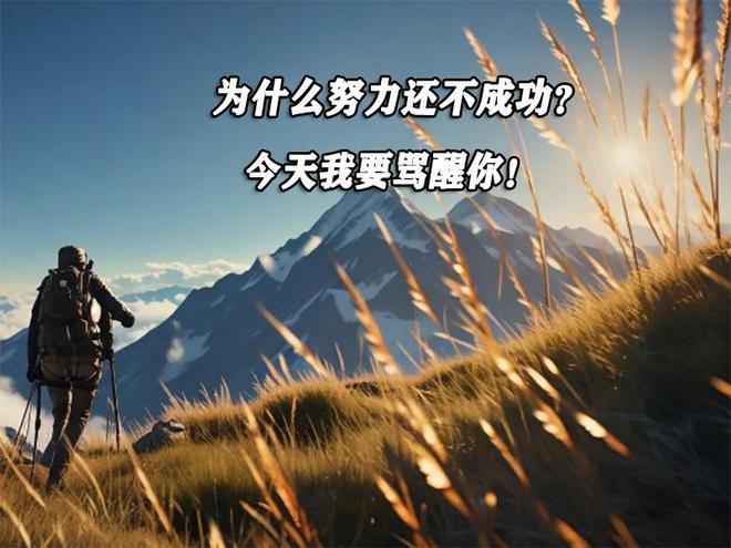 为什么努力还不成功？今天我要骂醒你！