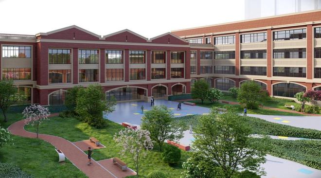 球盟会：青岛西海岸新区嘉陵江东路小学1号教学楼主体结构顺利封顶(图5)
