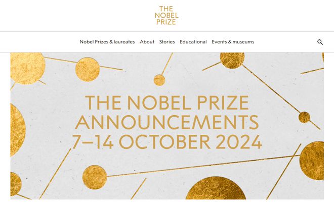 2024年诺贝尔奖评选结果将于10月7日至14日陆续揭晓