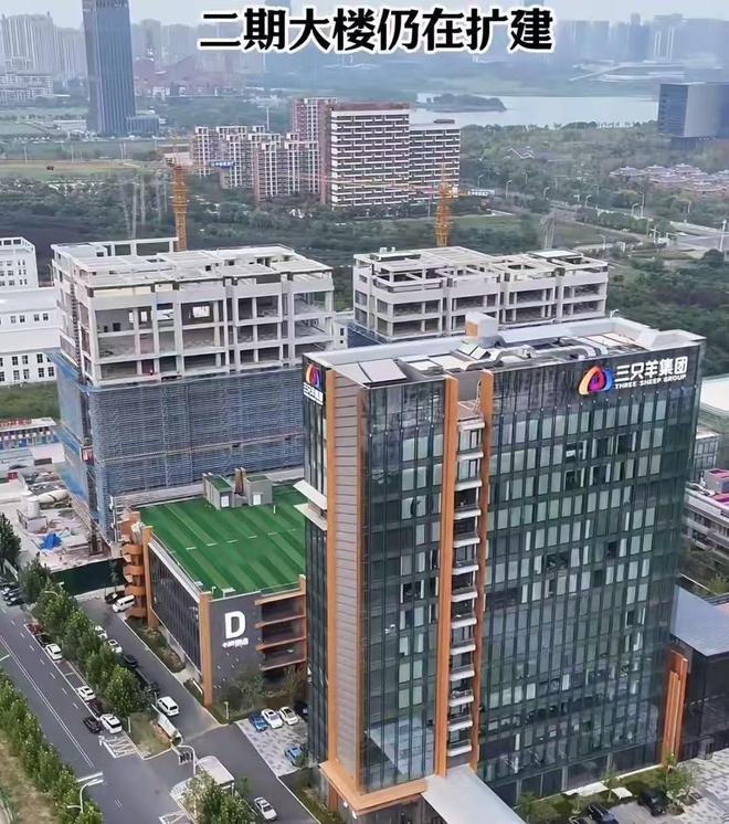 三只羊全球总部二期大楼正在加速装修密密麻麻都是工人(图3)