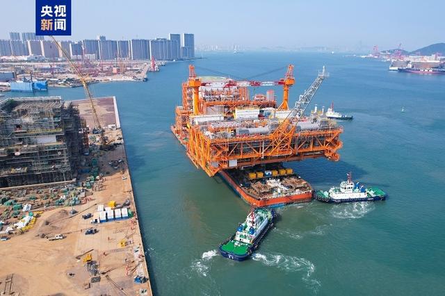 实现多项首创技术 我国渤海最大海上油气平工起运(图3)